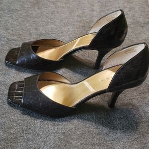Tahari open toe heels
